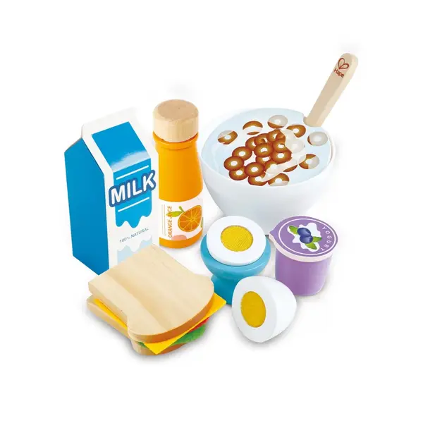 Set de joaca din lemn - Mic dejun cu 13 piese