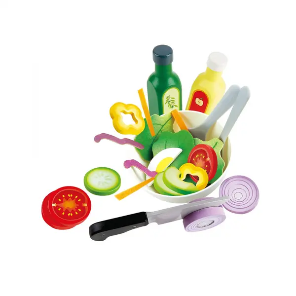 Set de joaca din lemn - Pregatim salata cu 39 piese