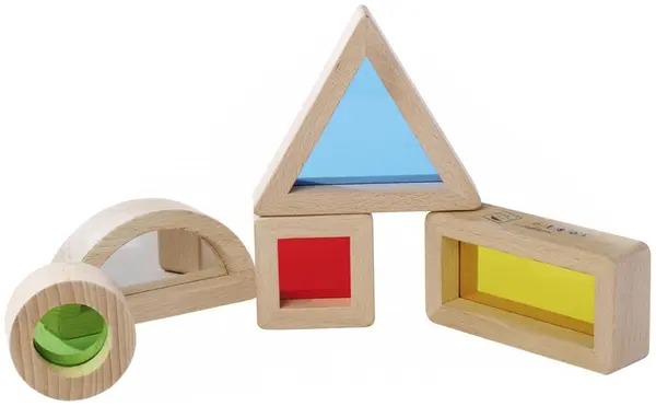 Set de joacă Eichhorn - Cărămizi transparente Montessori, 5 bucăți