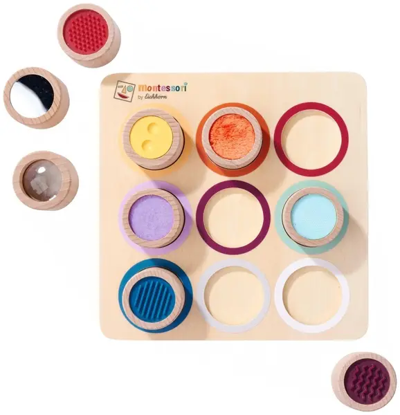Set de joacă Eichhorn - Tablă senzorială Montessori, 9 părți