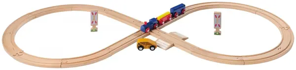 Set de joacă Eichhorn - Tren și cale ferată, 27 piese