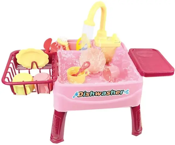 Set de joacă Force Link - Play Home, chiuvetă cu apă curentă și uscător