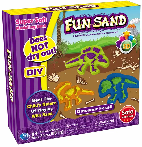 Set de joacă Fun Sand - nisip de joacă, dinozauri