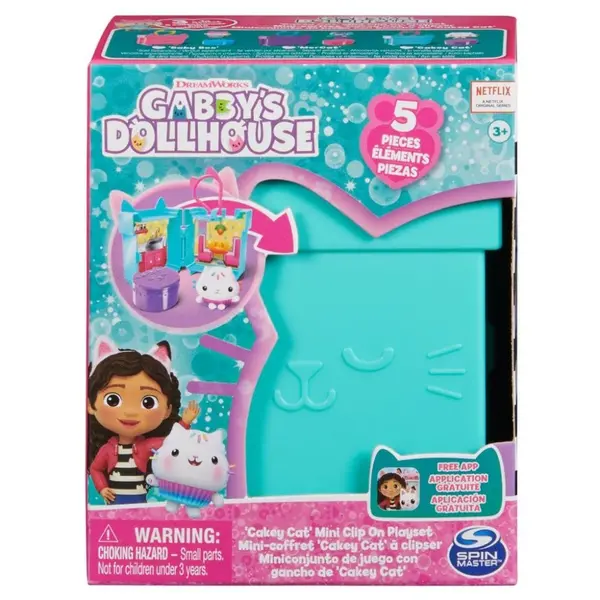 Set de joaca - Gabby's Dollhouse - Cakey Cat Mini Clip On Playset (mai multe modele - pret pe bucata) | Spin Master