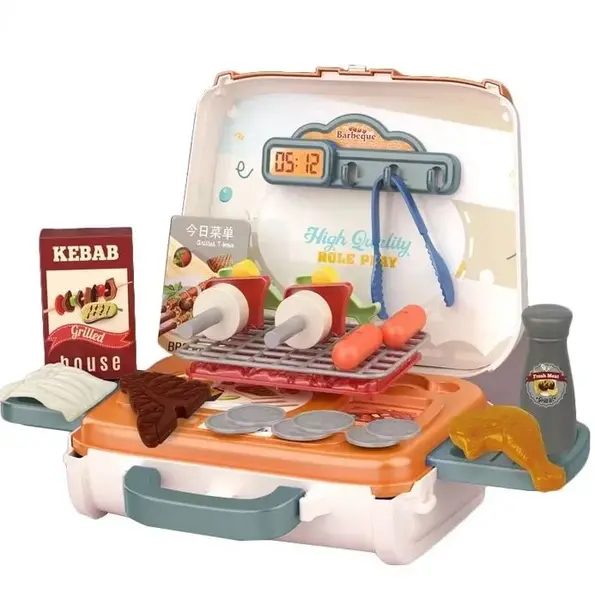 Set de joaca gentuta cu accesorii pentru gratar, plastic, +3 ani