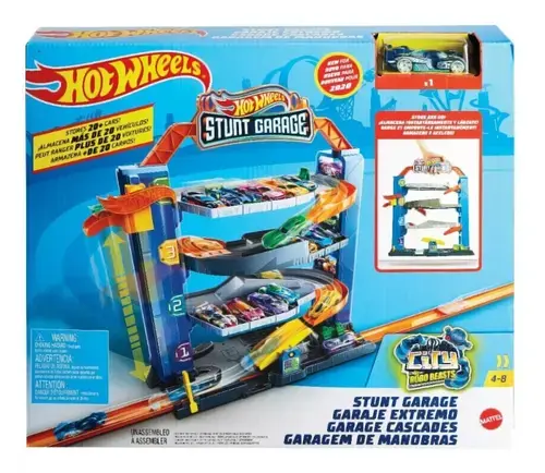 Set de joaca Hot Wheels Garajul cu cascadorii