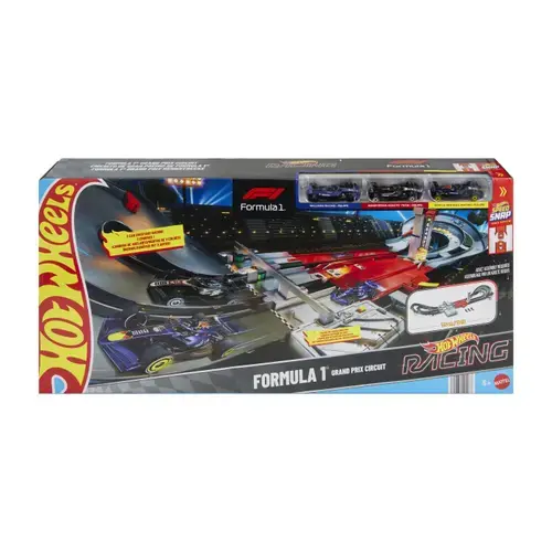 Set de joaca Hot Wheels Racing - Grand Prix Formula 1, cu 3 masinute