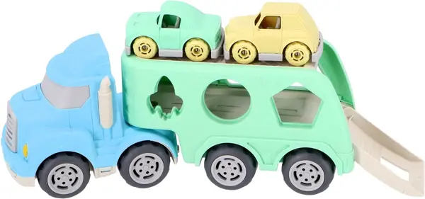 Set de joacă Jipy Bio - Transport auto cu două mașini și un sortator