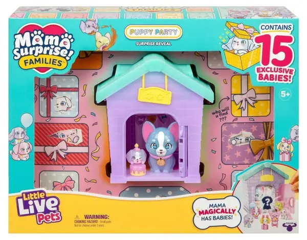 Set de joacă Little Live Pets - Mama Surprise Families, petrecere canină