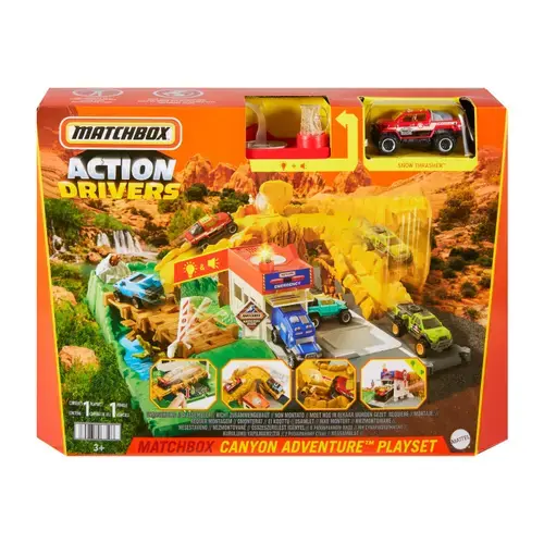 Set de joaca - Matchbox Action Drivers - Canyon Adventure Playset - Matchbox Action Drivers - Mattel