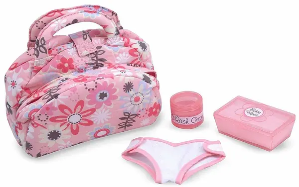 Set de joaca Melissa & Doug - Gentuta pentru scutece, roz