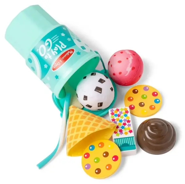 Set de joacă Melissa & Doug Play to Go - Înghețată, 11 piese
