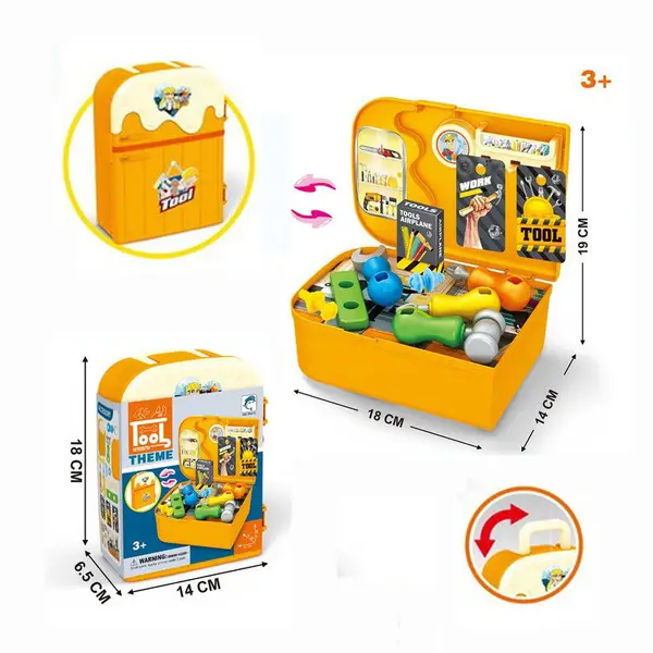 Set de joaca Mini cutie cu unelte,plastic,14x6.5x18 cm