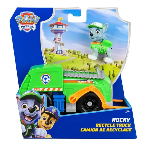Set de joaca - Patrula Catelusilor - Camion de reciclare si figurina Rocky - Paw Patrol - Spin Master