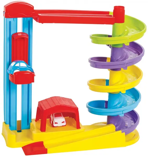 Set de joacă Pilsan - Rolban cu mașini și lift