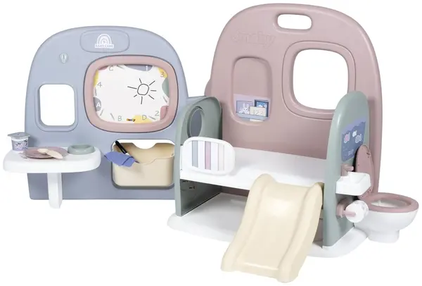 Set de joacă Smoby Baby Care - Centru de îngrijire pentru bebeluși, cu6 accesorii