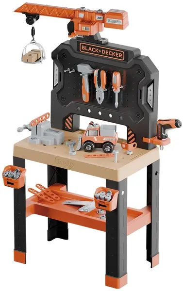 Set de joacă Smoby Black & Decker Bricolo - Masă de lucru, 87 piese