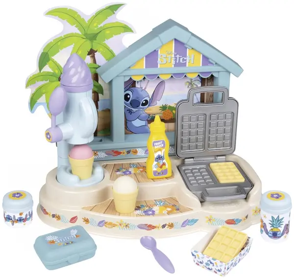 Set de joacă Smoby - Cabana Gourmet Stitch, 12 piese