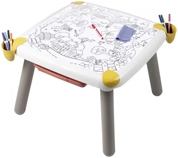 Set de joacă Smoby Kid - Masă creativă, cu 9 accesorii