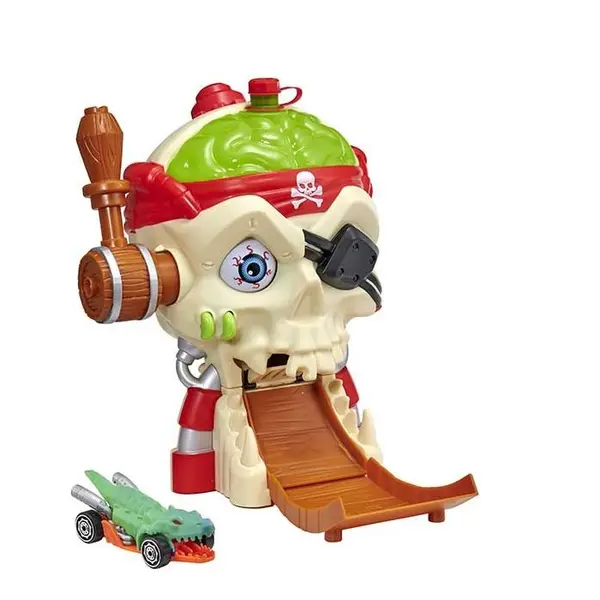 Set de joaca spalatorie HTI TEAMSTERZ Craniu de Pirat cu masinuta ce isi schimba culoarea