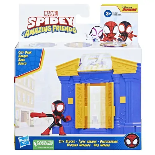 Set de joaca Spidey and his Amazing Friends - Prietenii Extraordinari, City Bloks, Banca
