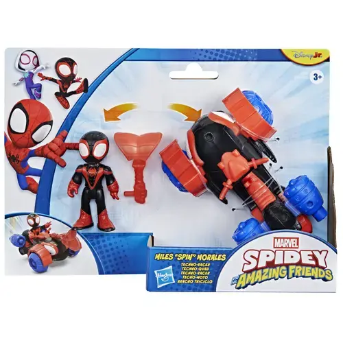 Set de joaca Spidey and his Amazing Friends, Spin Morales si vehicul techno racer