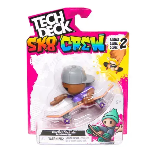 Set de joaca Tech Deck Sk8 Crew Series 2 - Placa si figurina (Multicolor)