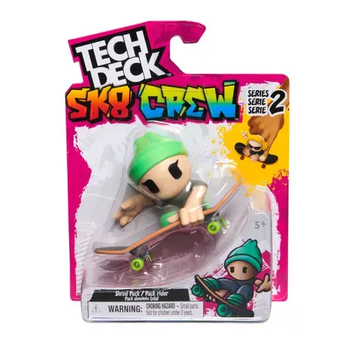 Set de joaca Tech Deck Sk8 Crew Series 2 - Placa si figurina (Verde)