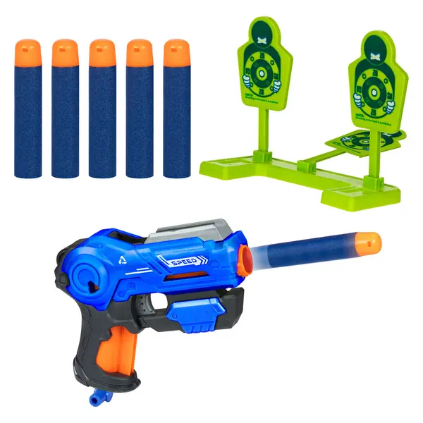Set de joacă Toi Toys - Pistol cu săgeți moi, 10 piese