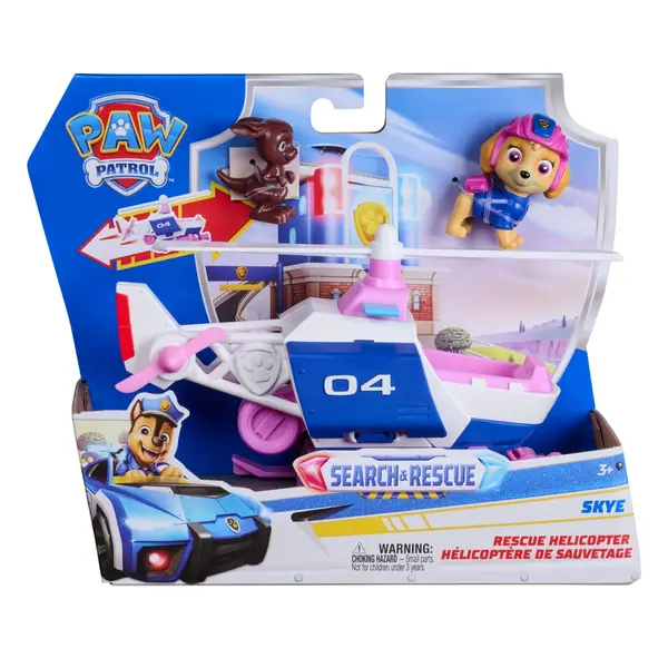 Set de joaca vehicul si figurine, Paw Patrol, Search and Rescue Helicopter, Skye, 20155160