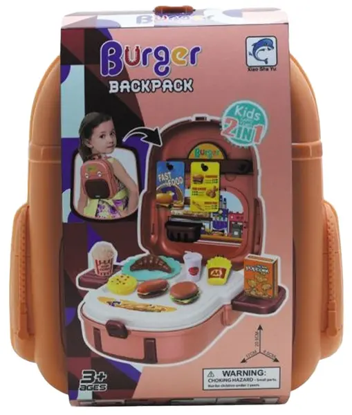 Set de joacă Xiao Sha Yu - Mini suport pentru hamburgeri într-o valiză