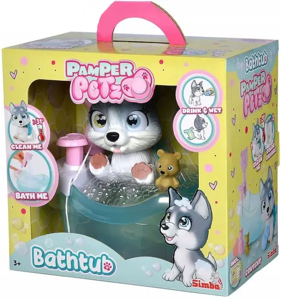 Set de joc Simba toys Pamper Petz - Husky cu scutec