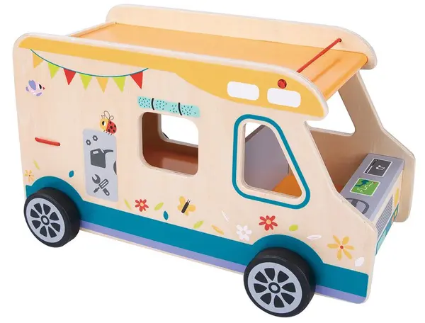 Set de joc Tooky Toy - Rulota din lemn cu cifre