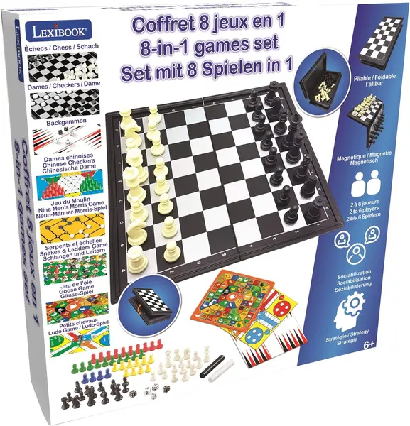 Set de jocuri de societate Lexibook: 8 in 1