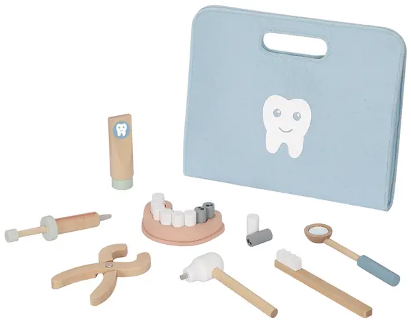 Set de jucării într-o valiză Tooky Toy - Instrumente dentare