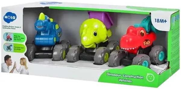 Set de jucării pentru copii Hola Toys - Mașinuțe dinozauri
