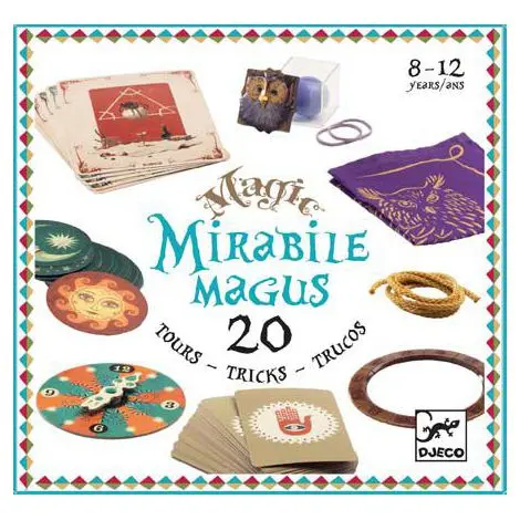 Set de magie pentru copii Djeco Mirable Magus, 20 de trucuri de magie