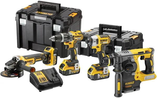 Set de mașini cu acumulator DeWALT - DCK422P3T-QW, 18 V, cu baterii și încărcător