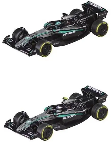 Set de mașinuțe Carrera Pull & Speed - Mercedes-AMG Petronas Formula 1, 2 buc., 1:43