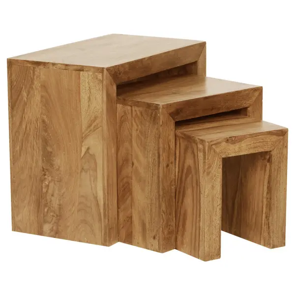 Set De Măsuțe Suprapuse din lemn, 50/30/45 cm