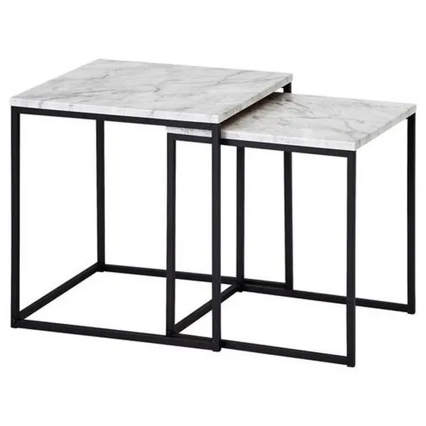 Set De Măsuțe Suprapuse din material pe bază de lemn, 40/40/42,5 cm
