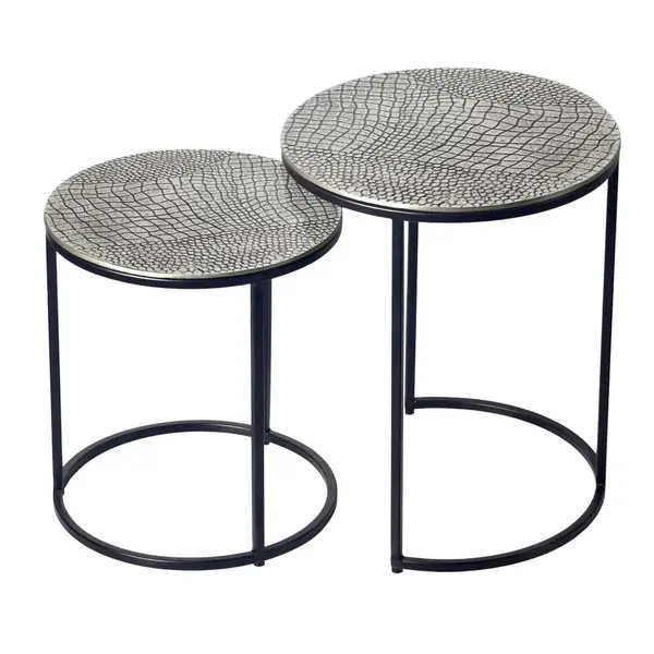 Set De Măsuțe Suprapuse din metal, 40/40/48 cm