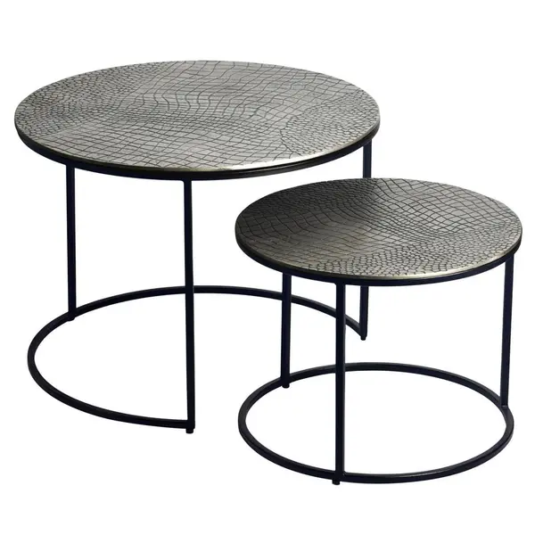 Set De Măsuțe Suprapuse din metal, 60/45/60 cm