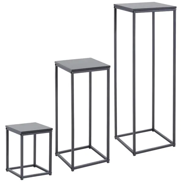 Set De Mese Auxiliare din metal, material pe bază de lemn,