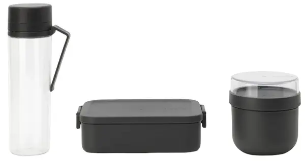 Set de mic dejun Brabantia - Make&Take, 3 piese, Dark Grey