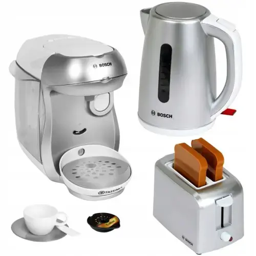 Set de mic dejun Klein, toaster, expresor de cafea, Argintiu