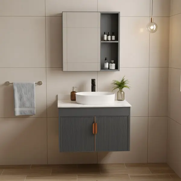 Set de mobilier de baie cu blat Modo 60cm Grey