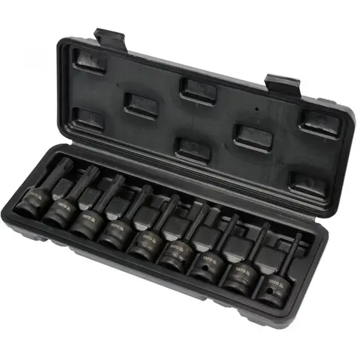 Set de noua biti Yato de impact Ribe 1/2 inch