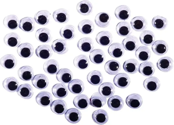 Set de Ochisori Colorati 10 mm din plastic pentru Crafting 50 buc OCHISORI 10MM 50BUC/SET JUNIOR