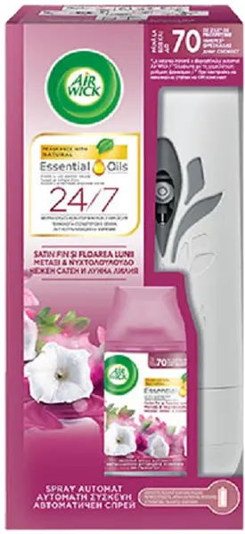 Set de odorizante Air Wick - Satin delicat și crin lunar, 250 ml